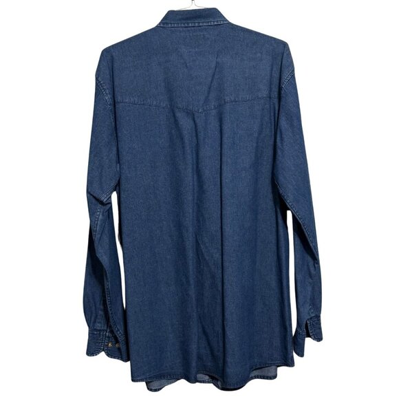 Crazy Cowboys Mens Jean Long Sleeve‎ Western Shirt - Size XL - Picture 6 of 8